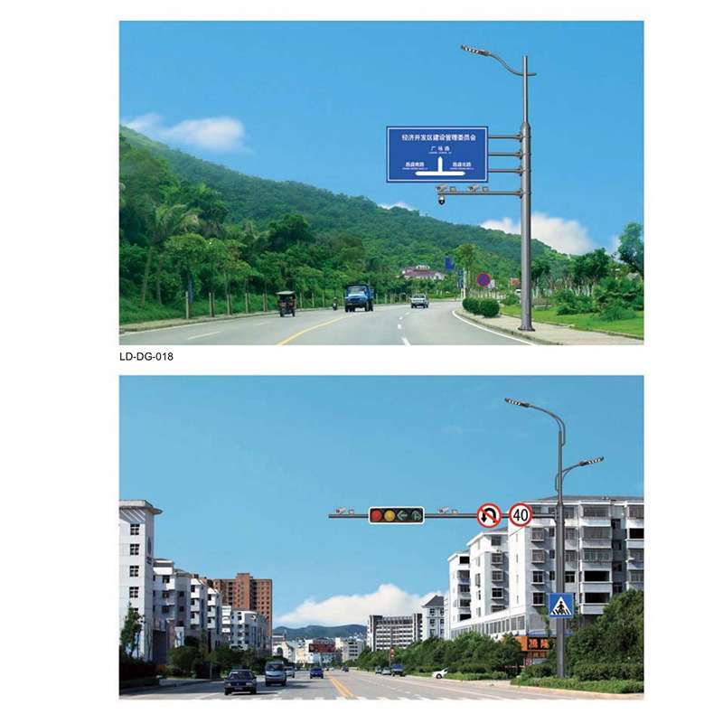 悬臂道路交通信号灯杆综合共杆标志杆多功能组合监控灯杆厂家