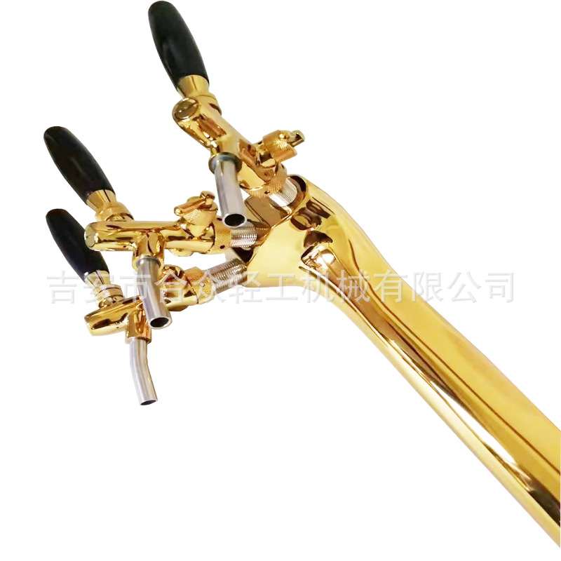 啤酒单头蛇形酒柱开水机用酒柱打酒器金色2头4孔酒吧吧台酒塔售酒