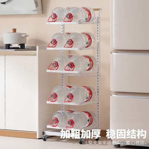 厨房置物架家用落地式锅架多层果蔬菜篮子小推车多功能锅具收纳架
