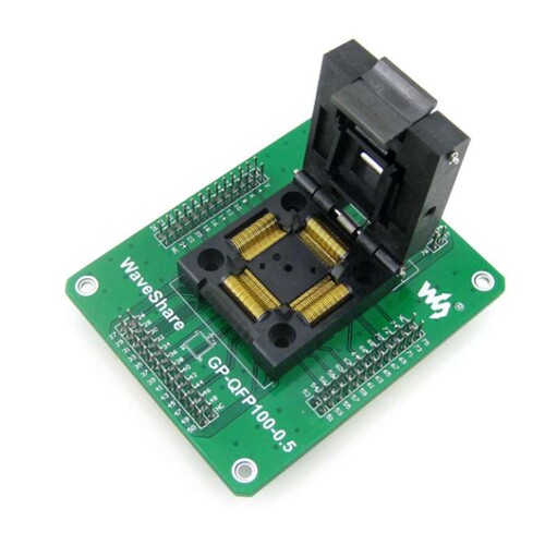 QFP100 TQFP100 IC51-1004-809 通用测试座 带排针 引脚间距0.5mm