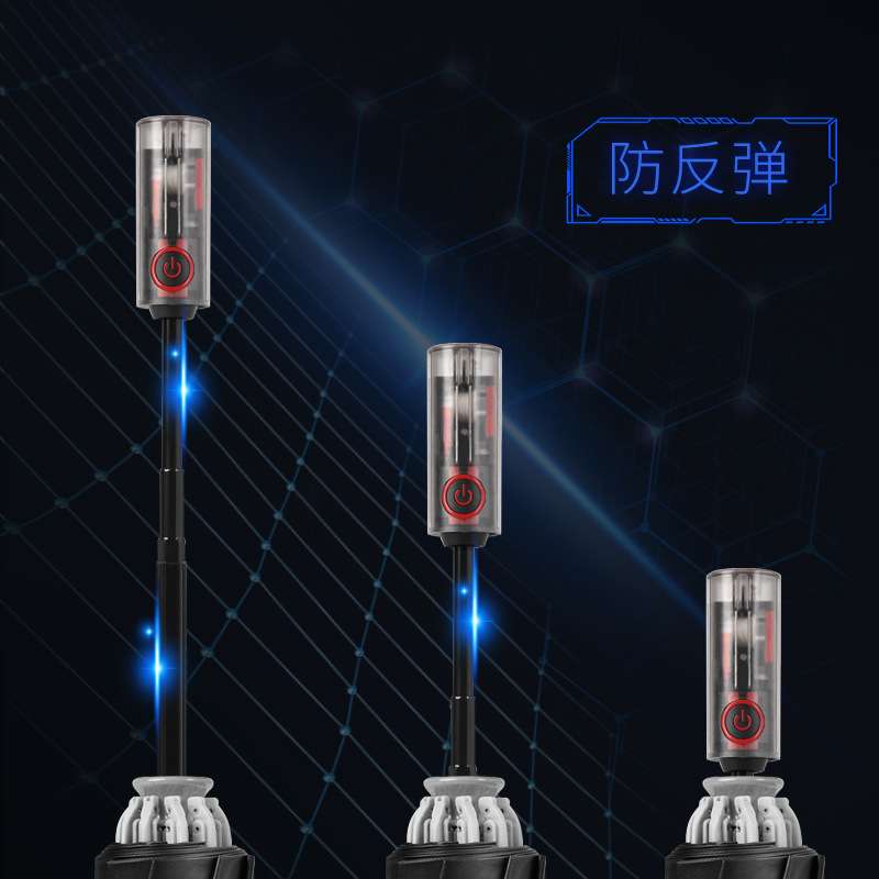 透明手柄机械节节收防反弹雨伞反向伞反光条全自动晴雨伞10骨加大