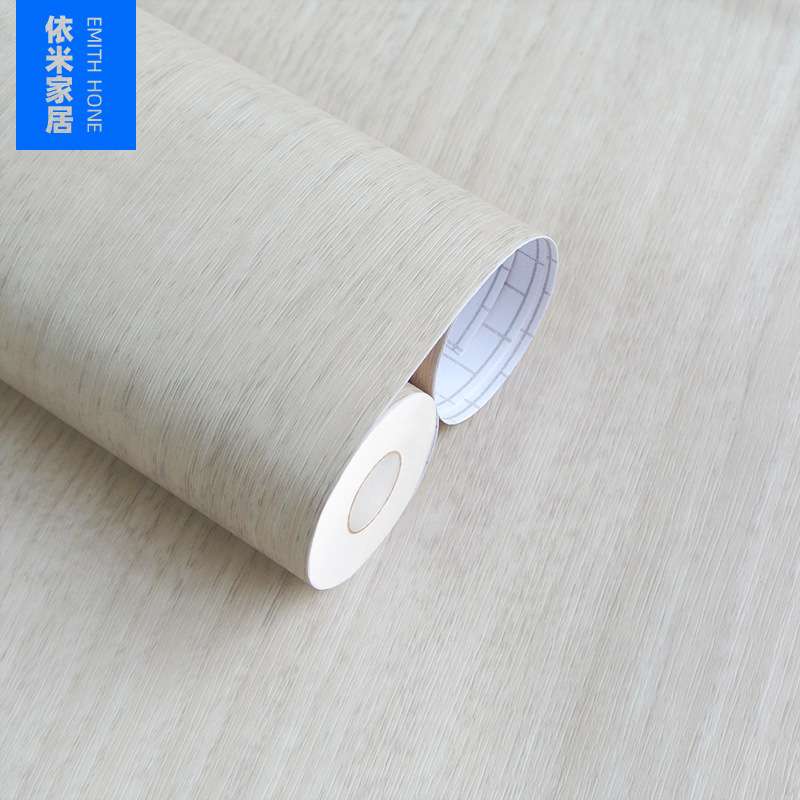 韩版PVC木纹贴纸自粘墙纸壁纸展柜家具翻新加厚带导气槽贴膜30米
