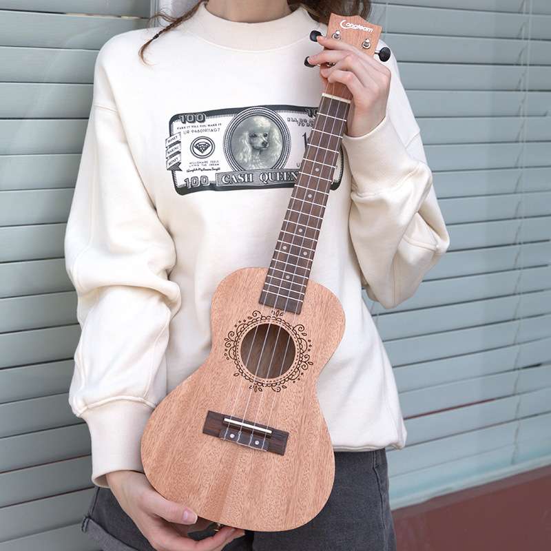 26寸初学入门桃花心尤克里里奥古曼乌克丽丽四弦琴小吉他ukulele