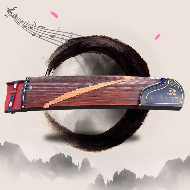 厂家直销华乐1.63米黑檀 古筝新听雨观荷系列古筝 乐器古筝
