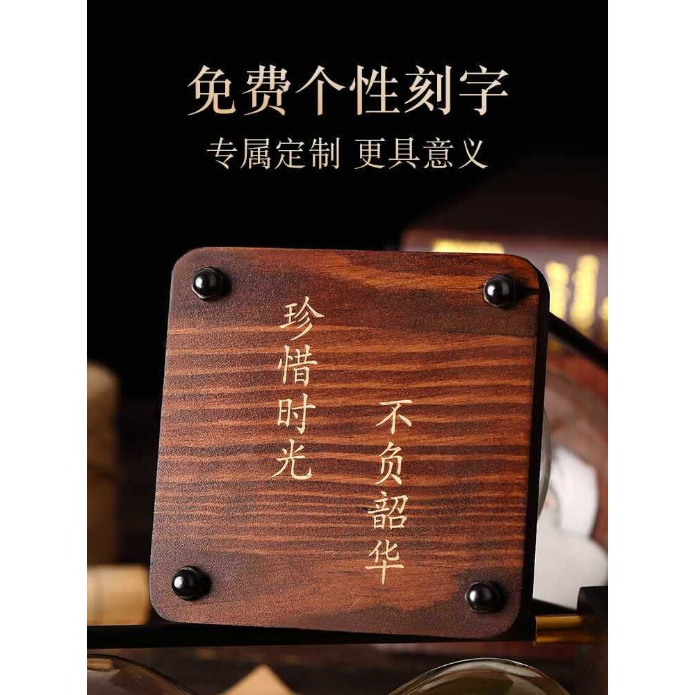 儿童时间沙漏计时器30分钟60一小时半漏斗防摔流沙瓶复古创意摆件