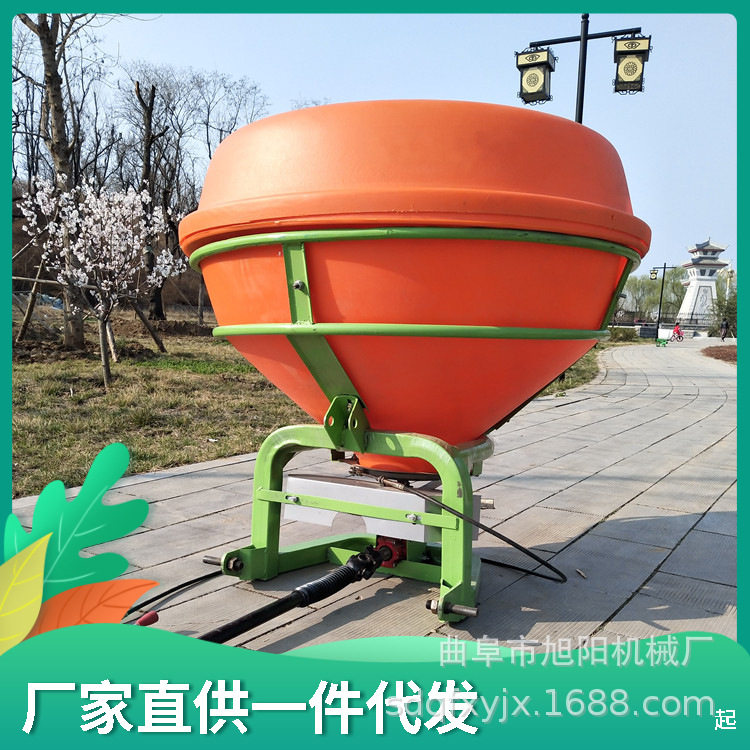 旭阳车载式塑料桶撒肥机750公斤圆盘式追肥机农用三点悬挂施肥器