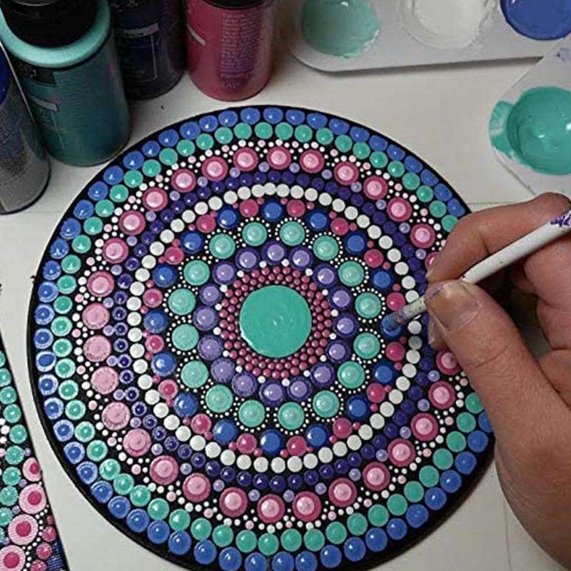 亚马逊曼陀罗点点工具40件套 绘画手工艺术用品美术画板贴纸支架