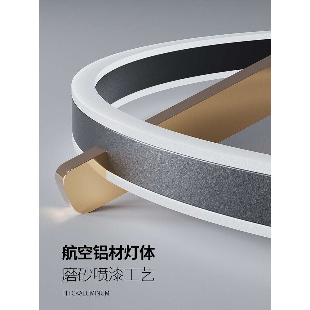 客厅吊灯现代简约轻奢主灯大气餐厅意式极简环形吸吊两用中山灯具