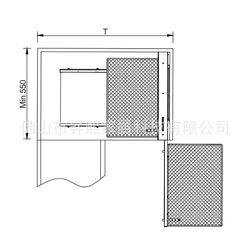小怪物拉篮转角厨房橱厨柜拉蓝架橱柜L型储物推拉式