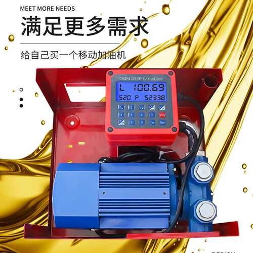 无刷防爆静音电子定量加油泵12V24V220V汽油加油机总成电动抽油泵