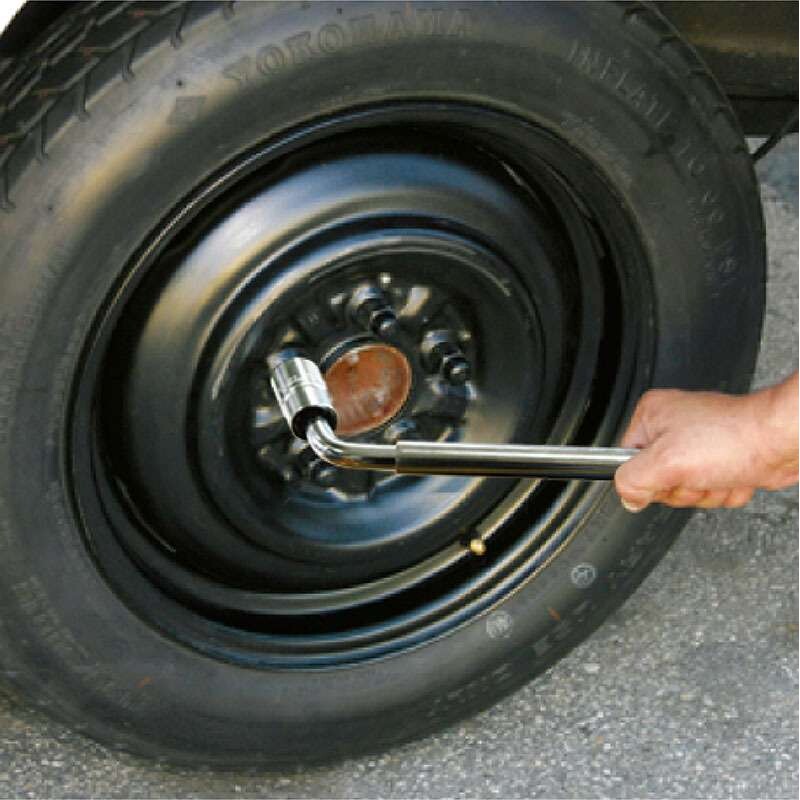 通润BIGRED汽车维修工具换轮胎省力套筒扳手L型伸缩换头式扳手