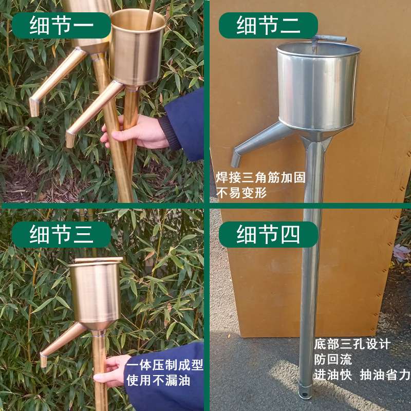 防爆油抽子 200升大油桶用快速铜制吸油器 提油泵 手摇油泵油提子