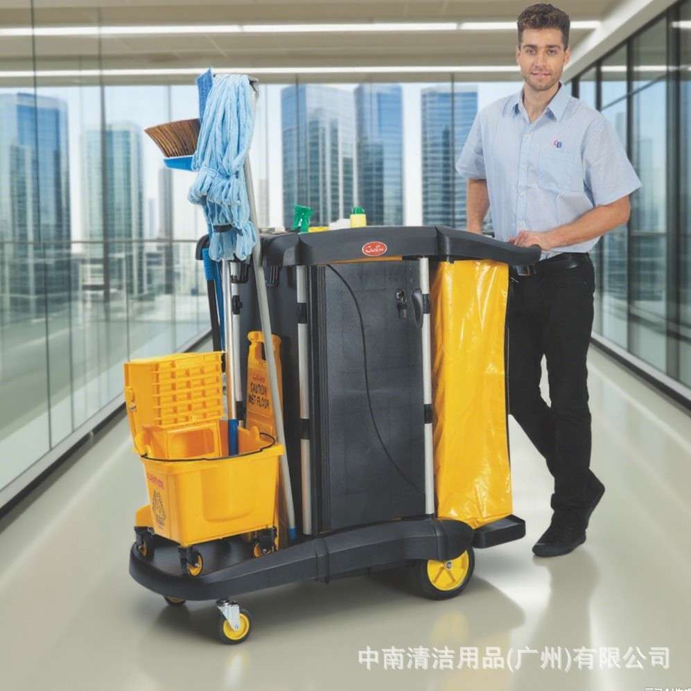 超宝D-011-2多用途清洁手推车酒店客房服务收纳车垃圾车工具车