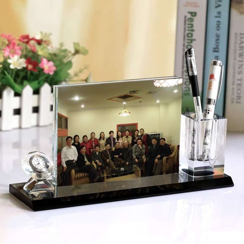同学聚会毕业纪念品水晶相框摆件照相片笔筒创意实用相框摆台