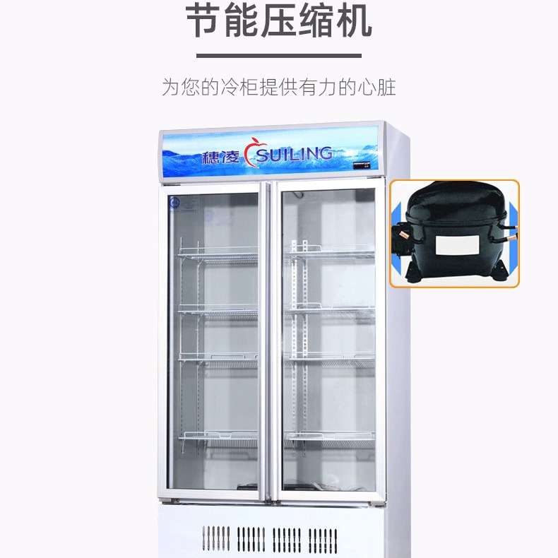 穗凌 LG4-700M2/W商用冰柜冷藏展示柜双门冷柜立式风冷超市饮料柜