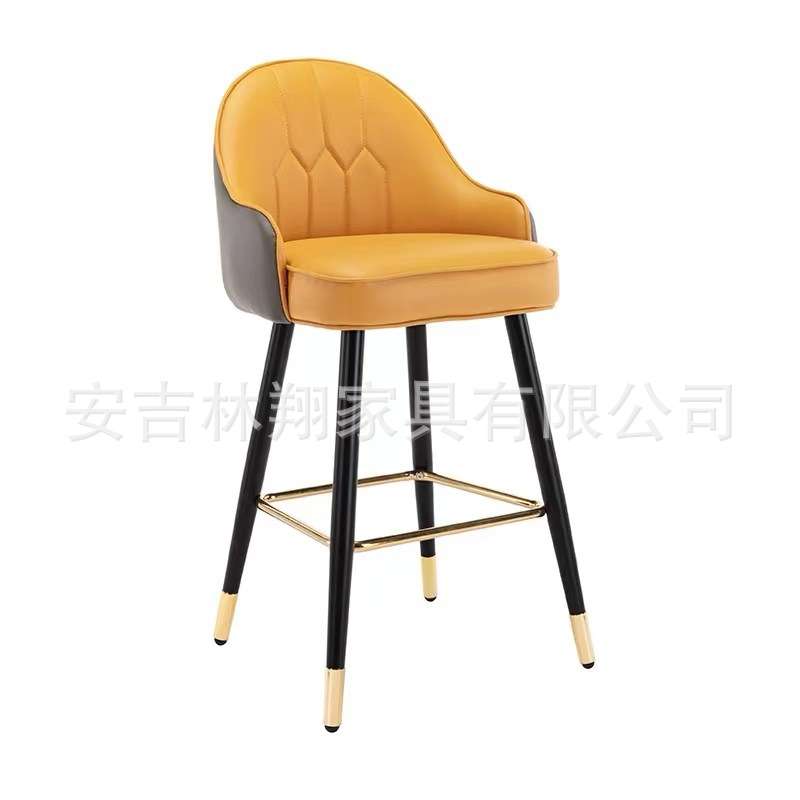 现代简约轻奢高吧椅吧台椅子商用高脚凳子高脚椅吧台椅酒吧椅