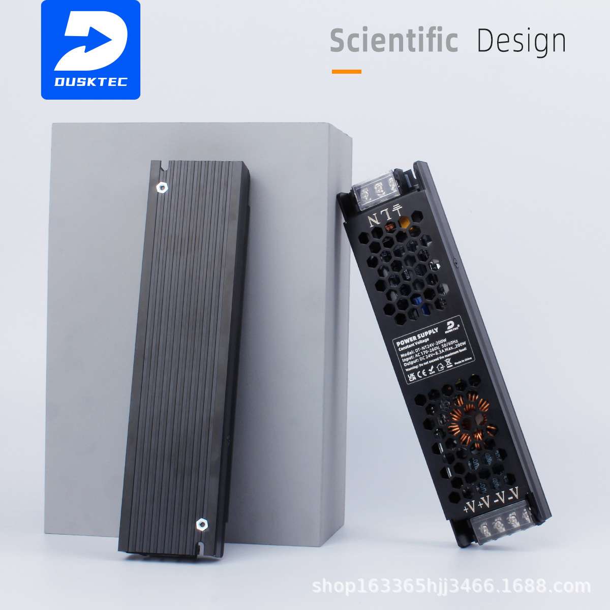 超薄静音灯箱电源12V24V铁壳超薄开关电源60W200W400W风扇散热