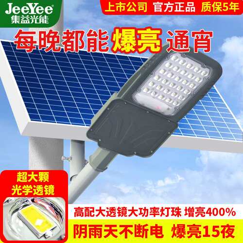 集益光能太阳能路灯乡村市政工程灯户外分体式6/7/8米农村道路灯
