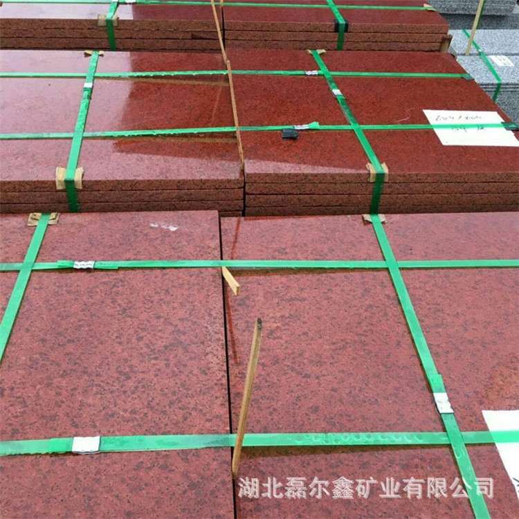 山东中国红 中国红荔枝面 机切面石材 中国红路铺 花岗岩厂家