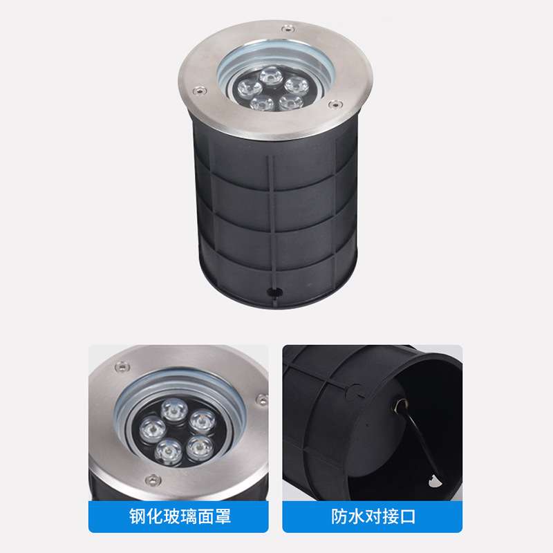 可调角度地埋灯不锈钢地埋灯防水led埋地灯嵌入式地面射灯七彩色