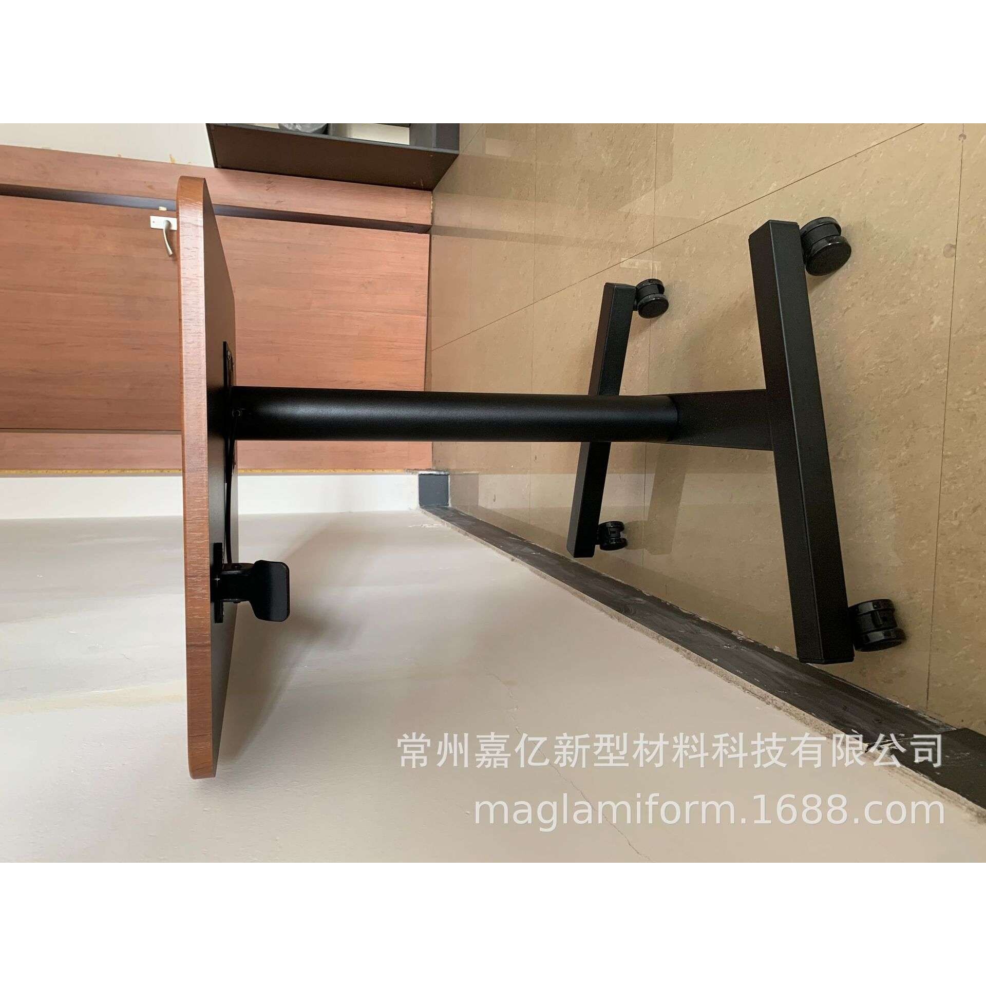 现代简约桌面可开槽可移动气动单柱高度可调节单人咖啡桌