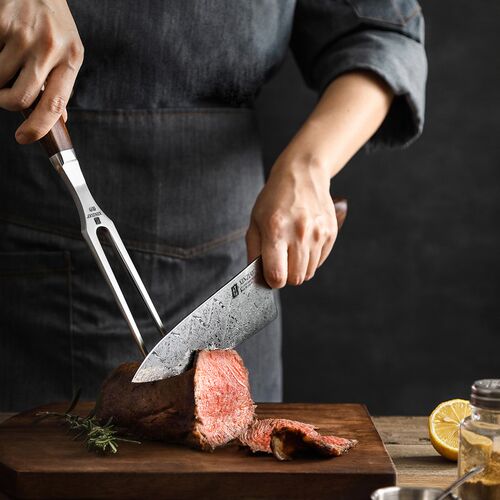 信作不锈钢大肉叉厨房烤肉叉家用大号肉叉子烤羊肉叉烧烤叉捞肉叉