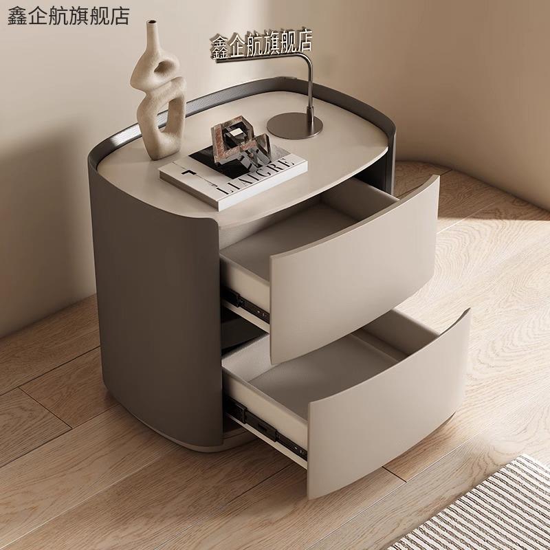 轻奢高级感儿童床头柜实木储物柜小茶几创意收纳盒替代家用卧室