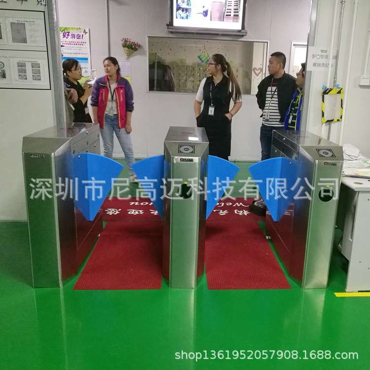 广州单位门禁翼闸,学校不锈钢电动双向人脸识别翼闸机,幼儿园翼闸