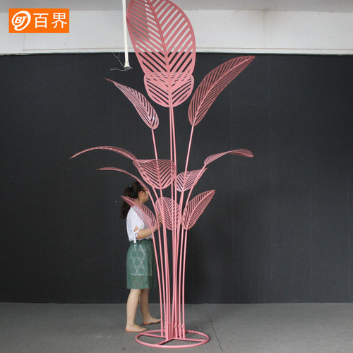婚庆道具铁艺芭蕉树叶 婚礼舞台布置陈列路引t台店铺橱窗装饰摆件