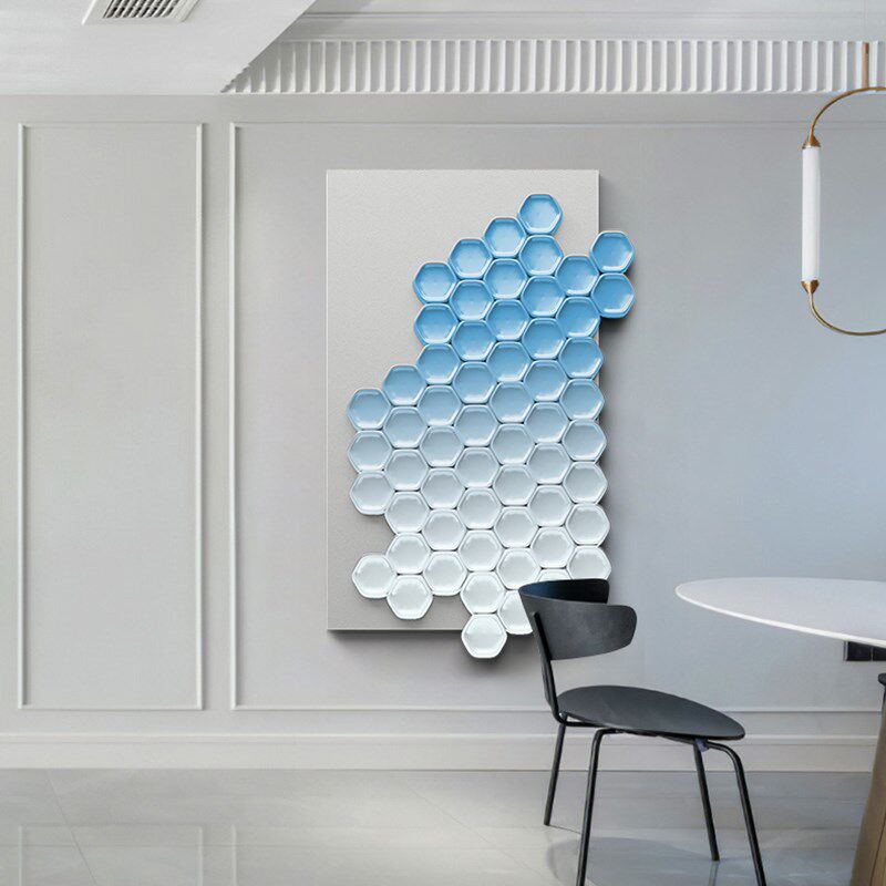 餐厅抽象渐变色3d玄关立体浮雕画酒店软装样板间客厅售楼部创意画
