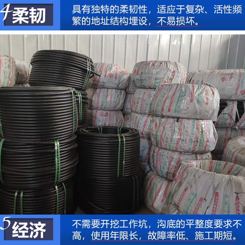 国标PE热熔管材加厚款 饮用水管塑胶管DN25-DN50适用