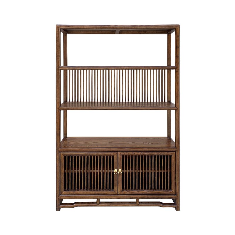 新中式博古架茶具架玄关展示柜实木多宝阁屏风隔断客厅茶室置物架