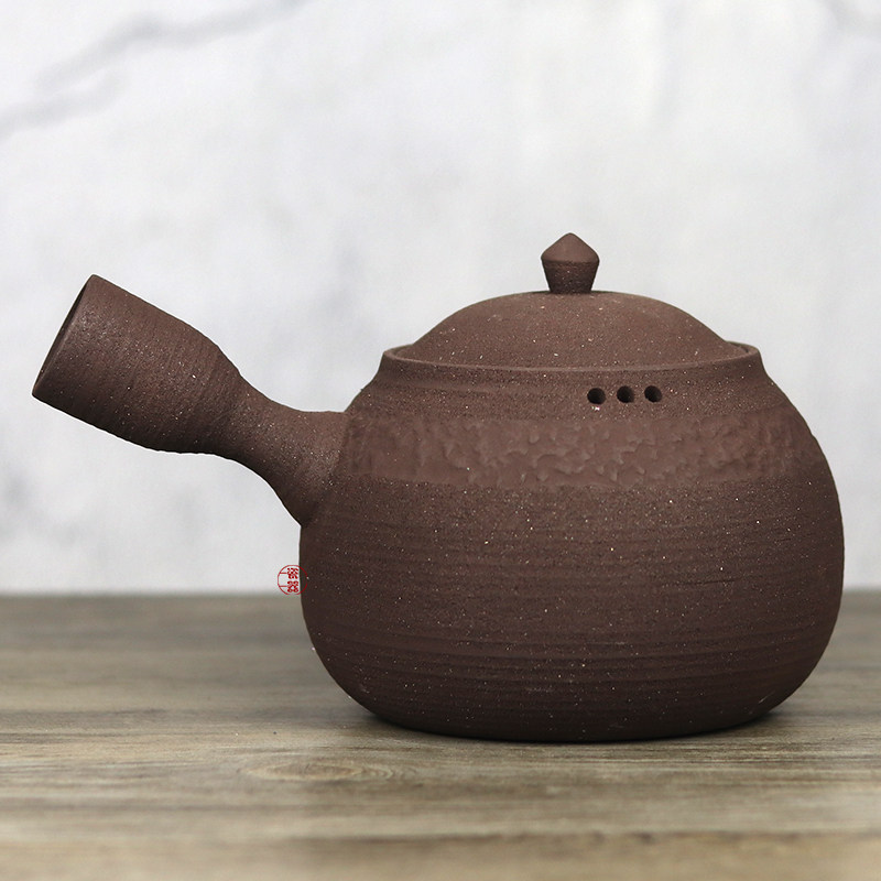 侧把煮茶壶陶瓷壶大容量陶壶日式干烧办公室烧水壶可明火加热炭炉