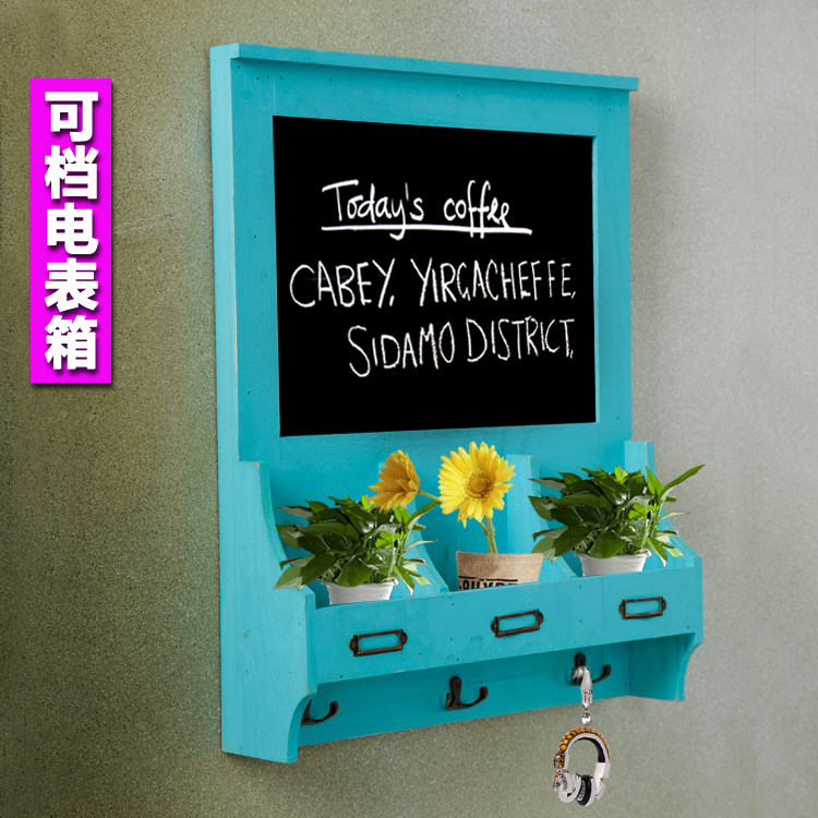 复古挂式小黑板家用电表箱装饰遮挡板家庭用多功能记事收纳留言板
