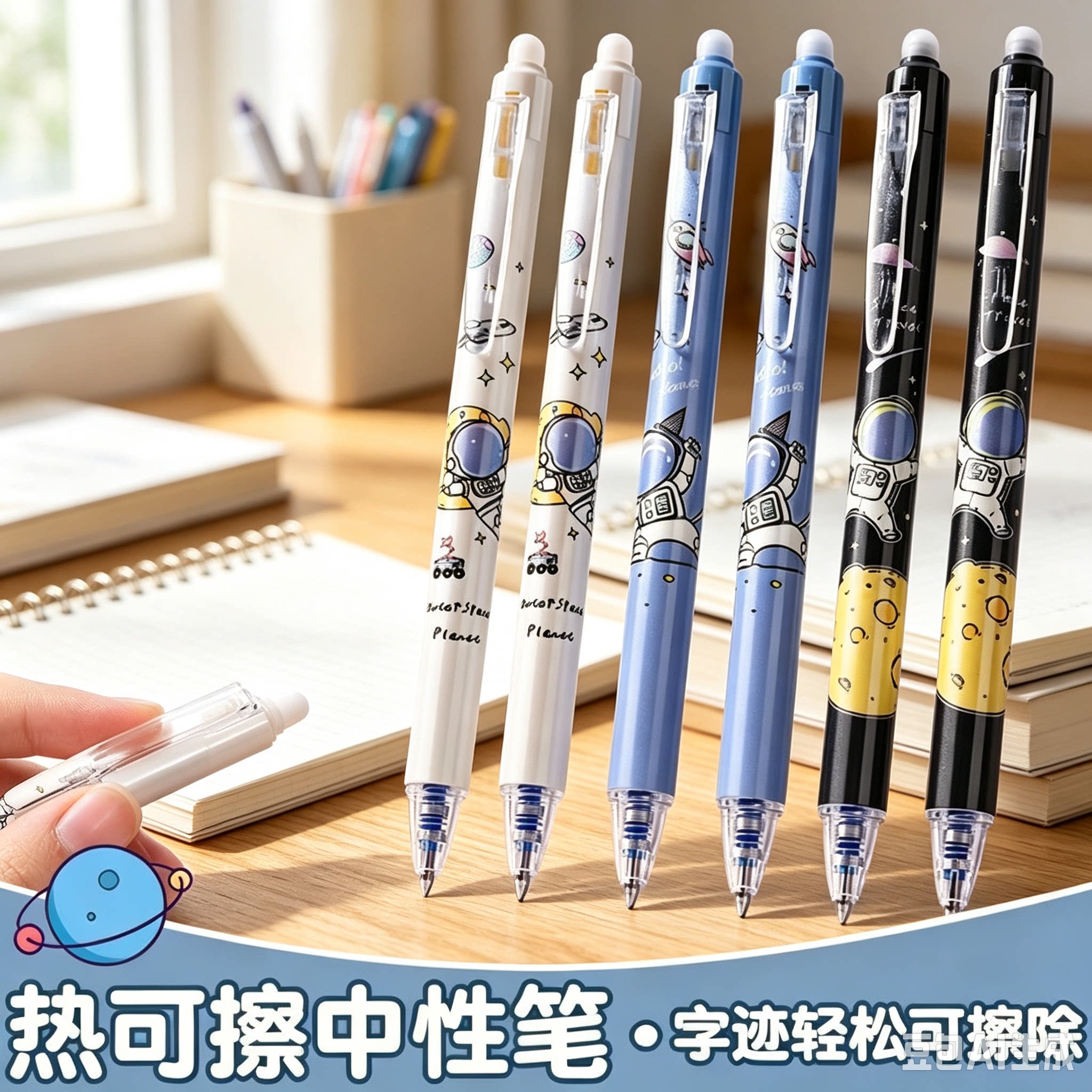 2026新款按动可擦笔蓝色黑色0.5mm速干顺滑考试可用YY