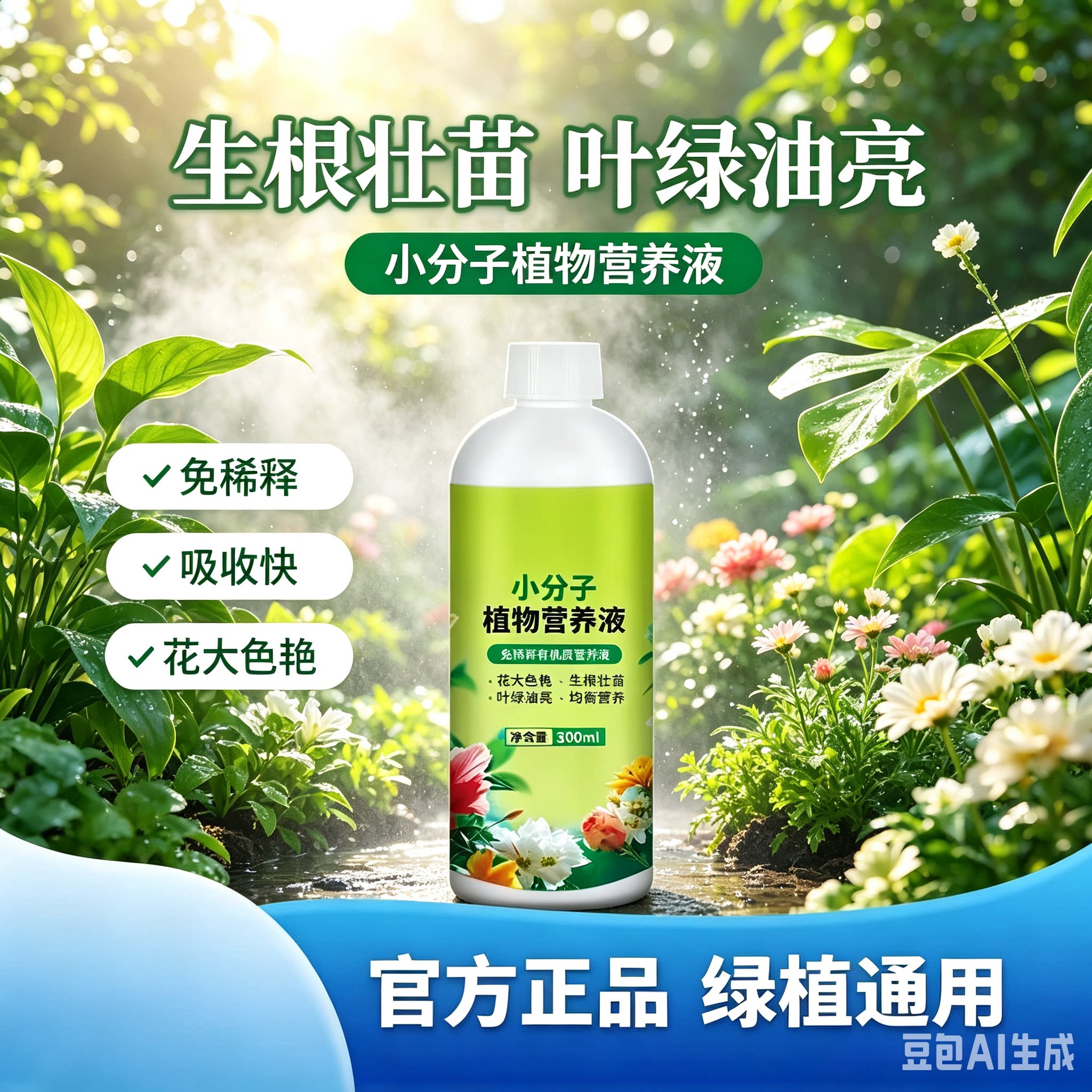 【新升级】小分子有营养液机家庭园艺促进生长温和养护不伤根苗QY