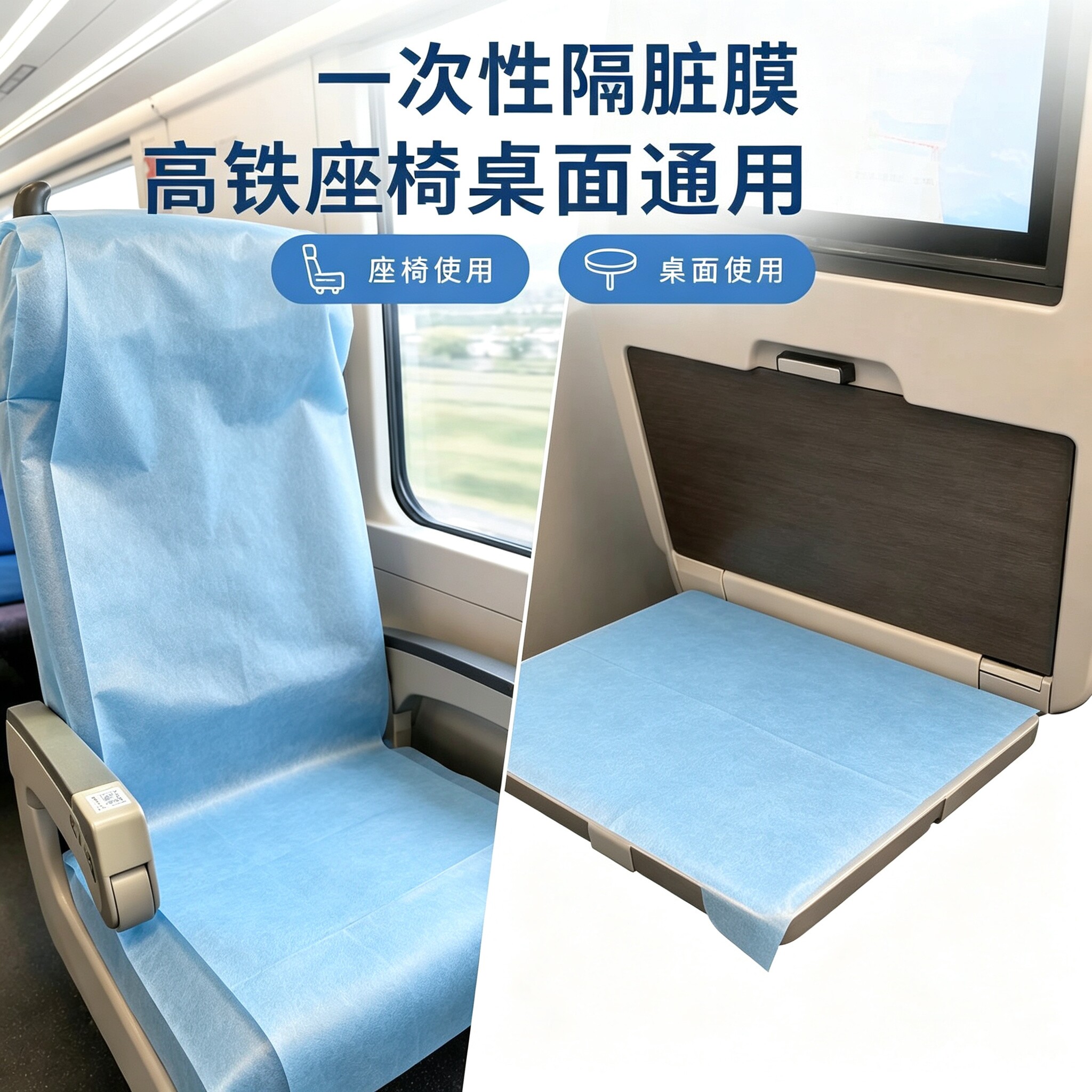 高铁火车隔脏膜一次性旅游出差便捷隔脏垫酒店沙发飞机座椅隔脏QY