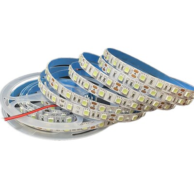 低压led灯带12v白光自粘LED灯条24v6500k贴片超高亮软线条灯防水