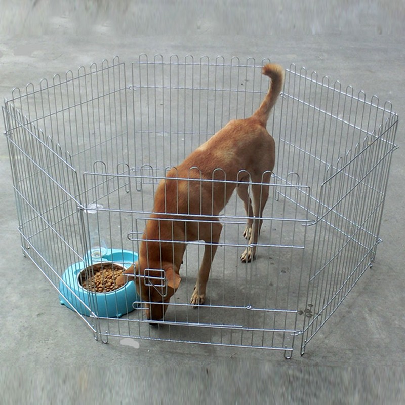 乐佳电镀宠物围栏中小型犬折叠不锈钢狗狗围栏加粗猫笼狗笼栅栏