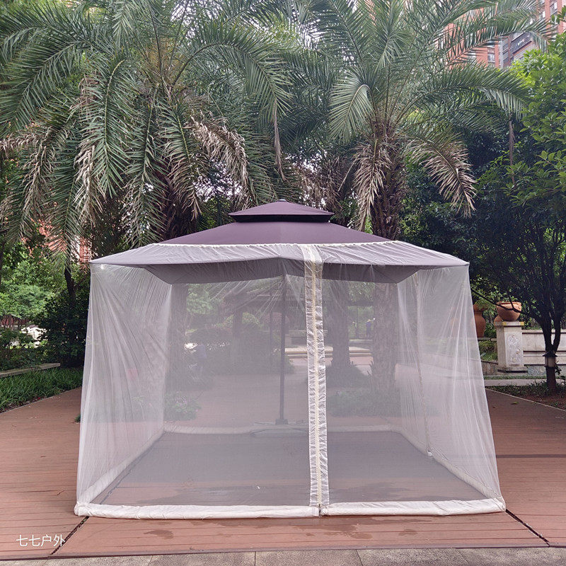 防蚊帐篷户外蚊帐网网沙遮阳伞蚊帐香蕉太阳伞防蚊网罗马伞蚊帐罩