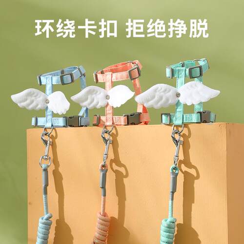 猫咪牵引绳外出溜猫绳防挣脱可调节网红小猫狗链子栓狗绳宠物用品