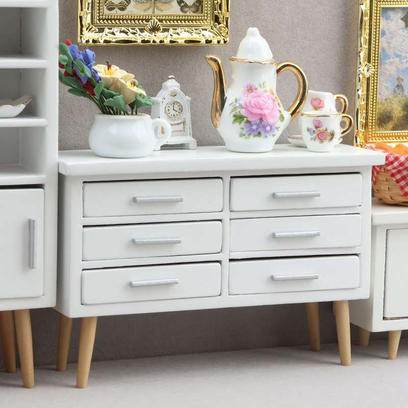 1:12迷你娃娃屋家具配件DOLLHOUSE摆件微缩12分现代风厨房模型