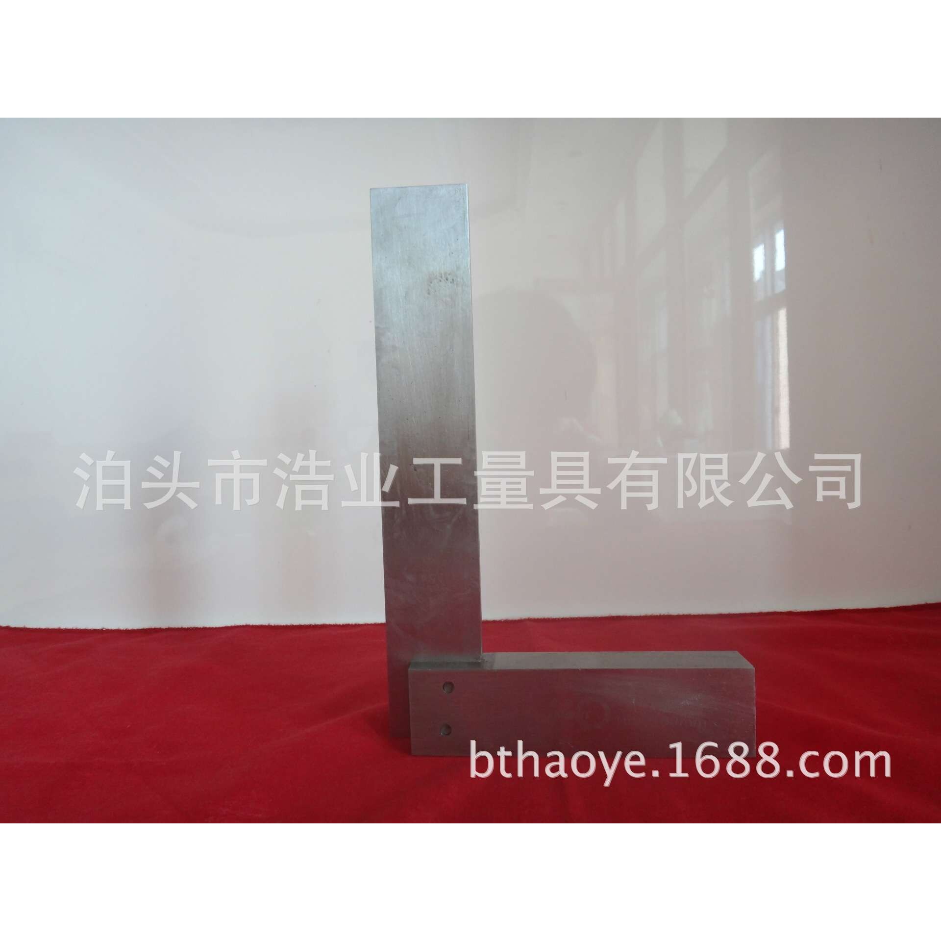 轻型镁铝合金90度宽座直角尺 平口组合式角尺 800x500 垂直度检测