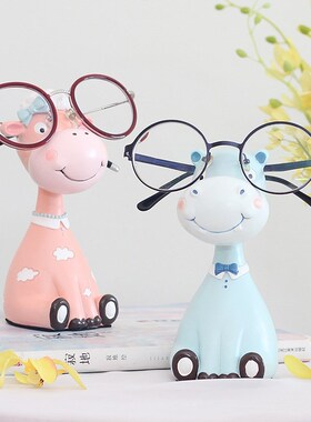 眼镜架摆件架子展示架桌面创意少女树脂办公室家居眼镜店装饰品