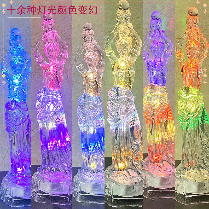 珠海渔女模型发光LED灯摆件广东特色创意旅游纪念礼品送同事礼物