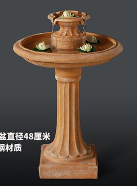 欧式花园喷泉落地循环流水户外水池七彩灯景酒店婚礼道具装饰摆件