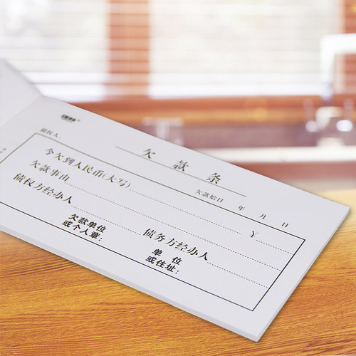 10本装强林财务凭证单据欠款条111-48K欠条单票据单48k无据支出证
