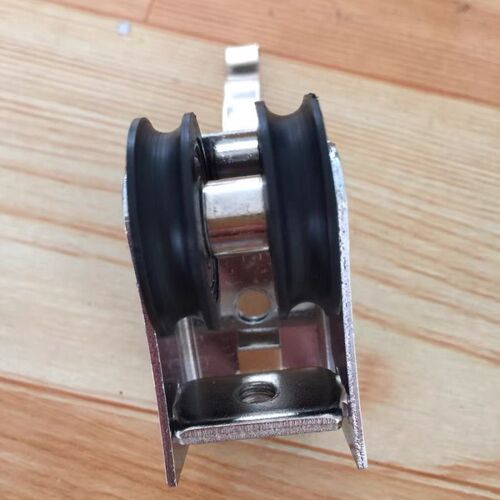 双排凹槽轮 衣柜浴室推拉移门玻璃铝合金门隔断门滑轮弹片并排轮