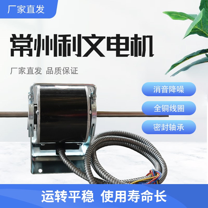 常州利文电机风机盘管中央空调配件用电动机铜线圈电动机电机双轴图片