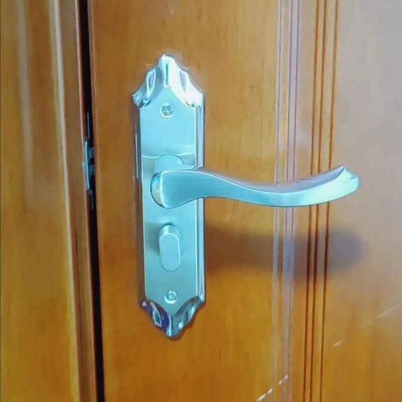 卧室可调通用型把手室内房间门锁木门板手锁门把手静音不锈钢